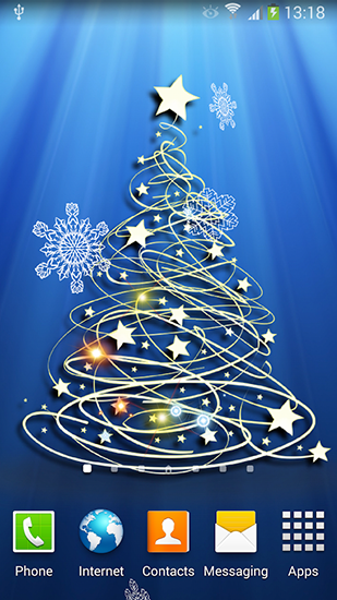 Christmas tree 3D by Amax lwps - ladda ner levande bakgrundsbilder till Android 4.4.4 mobiler.