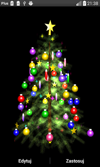 Gratis Semestrar live wallpaper för Android på surfplattan arbetsbordet: Christmas tree 3D by Zbigniew Ross.