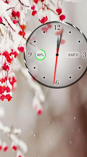 Ladda ner Clock, calendar, battery - gratis live wallpaper för Android på skrivbordet.