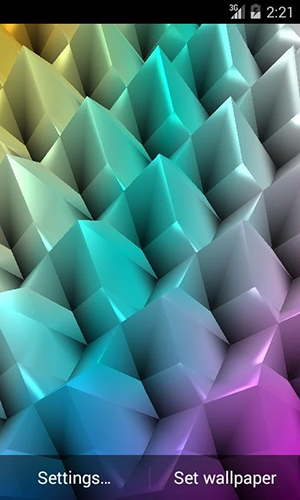 Gratis 3D live wallpaper för Android på surfplattan arbetsbordet: Color crystals.