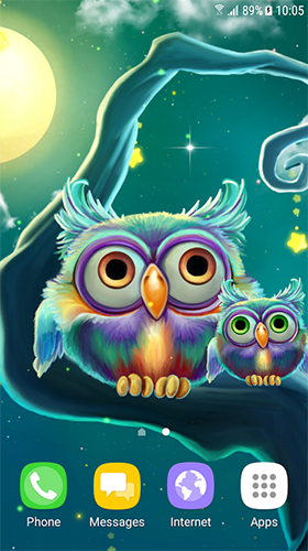 Ladda ner Cute owls - gratis live wallpaper för Android på skrivbordet.