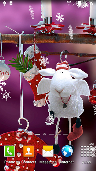 Cute Christmas - ladda ner levande bakgrundsbilder till Android 3.0 mobiler.