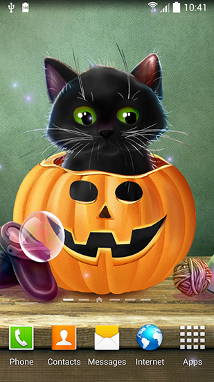 Cute Halloween - ladda ner levande bakgrundsbilder till Android 4.4 mobiler.