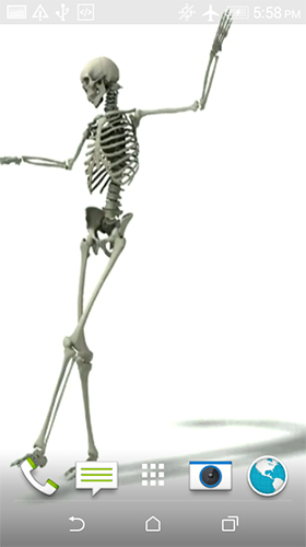 Ladda ner Dancing skeleton - gratis live wallpaper för Android på skrivbordet.