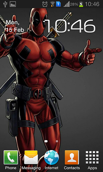 Gratis levande bakgrundsbilder Deadpool på Android-mobiler och surfplattor.