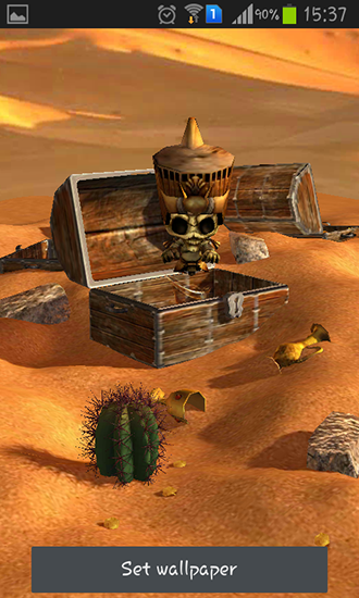 Gratis Interactive live wallpaper för Android på surfplattan arbetsbordet: Desert treasure.