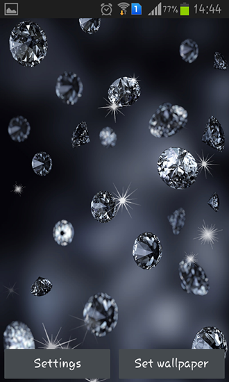 Diamonds - ladda ner levande bakgrundsbilder till Android 4.0.3 mobiler.