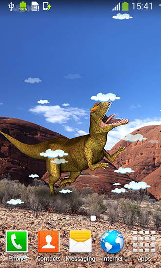 Gratis Landskap live wallpaper för Android på surfplattan arbetsbordet: Dinosaur.