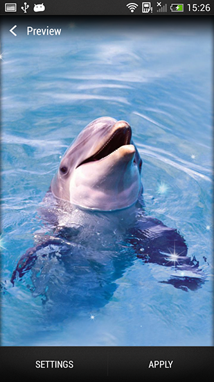 Dolphin - ladda ner levande bakgrundsbilder till Android 4.2 mobiler.