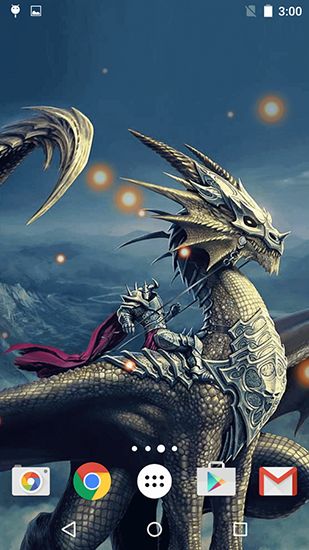 Dragons - ladda ner levande bakgrundsbilder till Android 2.3.5 mobiler.