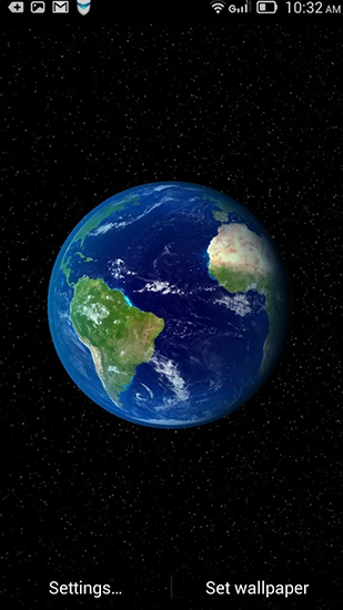 Gratis Interactive live wallpaper för Android på surfplattan arbetsbordet: Dynamic Earth.