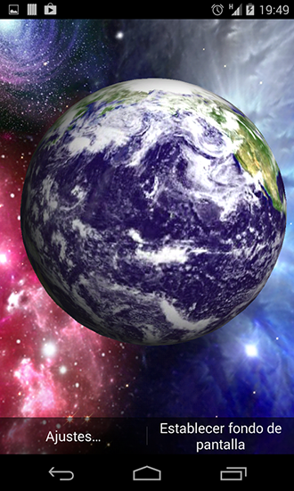 Gratis Interactive live wallpaper för Android på surfplattan arbetsbordet: Earth 3D.
