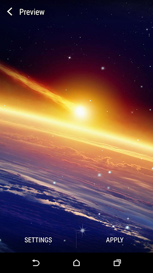 Earth and space - ladda ner levande bakgrundsbilder till Android 9.0 mobiler.