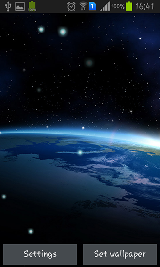 Earth from Moon - ladda ner levande bakgrundsbilder till Android 4.2.1 mobiler.