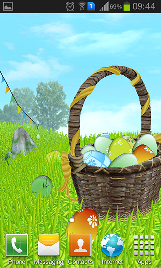 Easter: Meadow - ladda ner levande bakgrundsbilder till Android 9.3.1 mobiler.