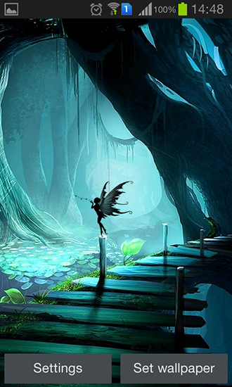 Gratis Fantasi live wallpaper för Android på surfplattan arbetsbordet: Fairy forest by Iroish.