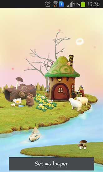 Gratis Interactive live wallpaper för Android på surfplattan arbetsbordet: Fairy house.