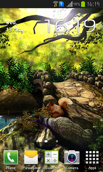 Fantasy forest 3D - ladda ner levande bakgrundsbilder till Android 4.3 mobiler.