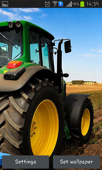 Farm tractor 3D - ladda ner levande bakgrundsbilder till Android 2.3.4 mobiler.