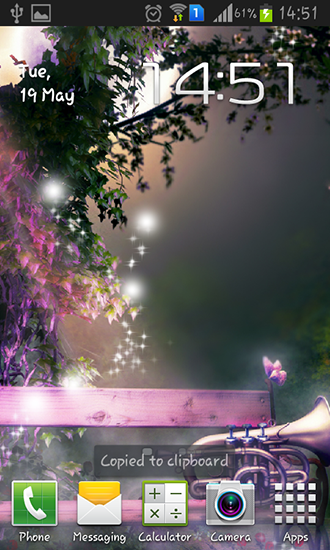 Fireflies - ladda ner levande bakgrundsbilder till Android 1.5 mobiler.