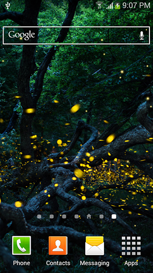 Gratis levande bakgrundsbilder Fireflies by Top live wallpapers hq på Android-mobiler och surfplattor.