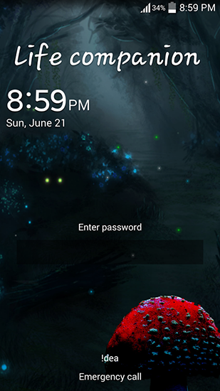 Gratis Interactive live wallpaper för Android på surfplattan arbetsbordet: Fireflies: Jungle.