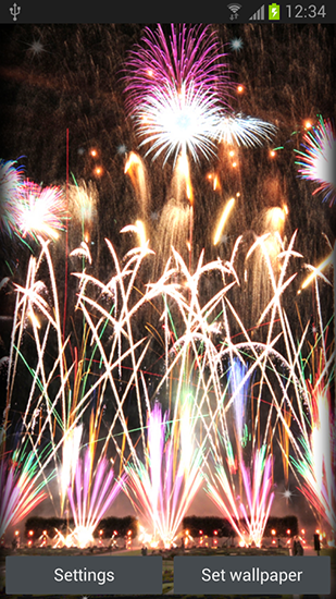 Fireworks - ladda ner levande bakgrundsbilder till Android 4.3.1 mobiler.