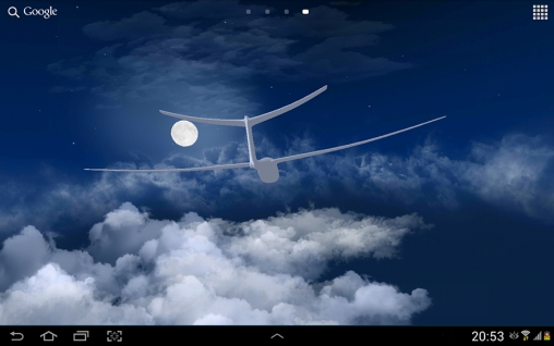 Flight in the sky 3D - ladda ner levande bakgrundsbilder till Android 4.0.4 mobiler.