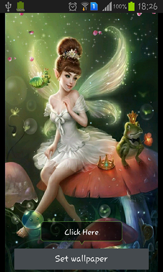 Flower fairy - ladda ner levande bakgrundsbilder till Android 4.4.2 mobiler.