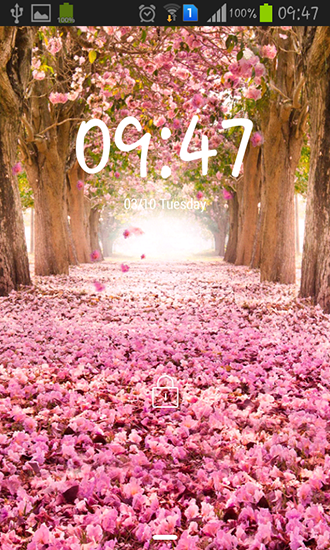 Flower tree - ladda ner levande bakgrundsbilder till Android 1.5 mobiler.