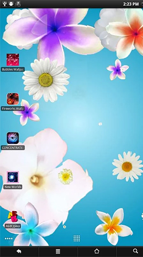 Ladda ner Flowers by PanSoft - gratis live wallpaper för Android på skrivbordet.