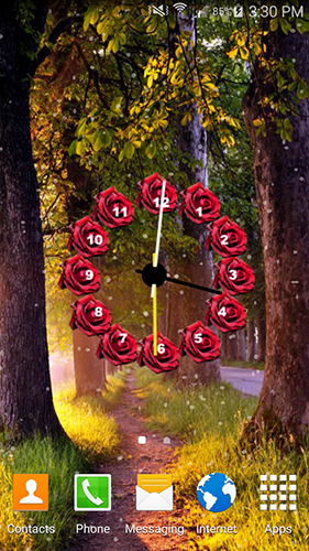Ladda ner Flowers clock - gratis live wallpaper för Android på skrivbordet.