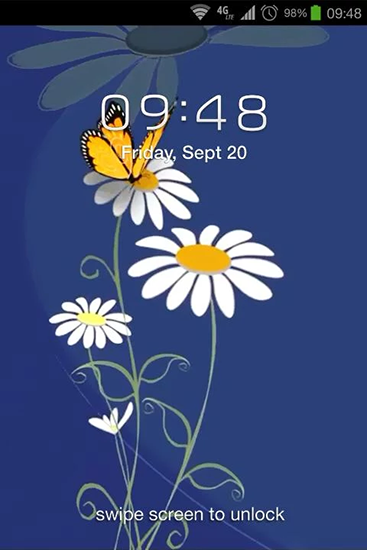 Gratis Växter live wallpaper för Android på surfplattan arbetsbordet: Flowers and butterflies.