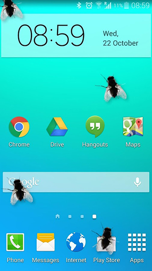 Gratis live wallpaper för Android på surfplattan arbetsbordet: Fly in phone.