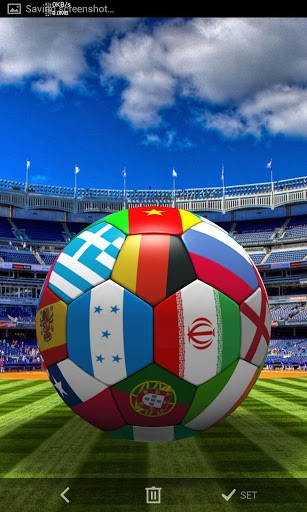 Football 3D - ladda ner levande bakgrundsbilder till Android 4.2 mobiler.