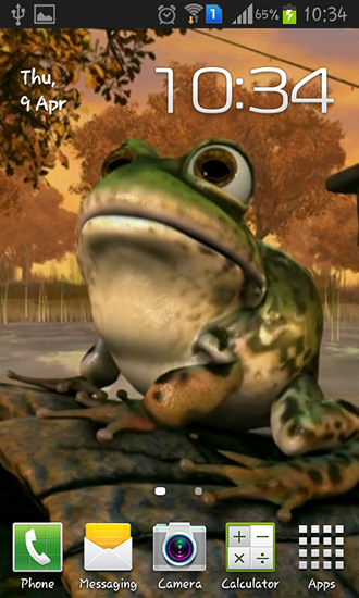 Frog 3D - ladda ner levande bakgrundsbilder till Android 4.2 mobiler.