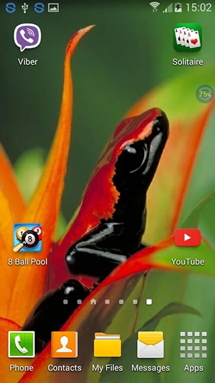 Gratis Djur live wallpaper för Android på surfplattan arbetsbordet: Frogs: shake and change.