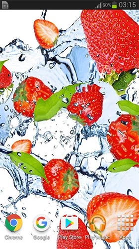 Ladda ner Fruits in the water - gratis live wallpaper för Android på skrivbordet.