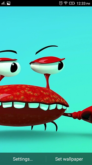 Gratis levande bakgrundsbilder Funny Mr. Crab på Android-mobiler och surfplattor.