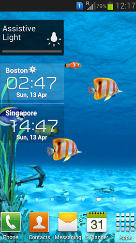 Ladda ner Galaxy aquarium - gratis live wallpaper för Android på skrivbordet.
