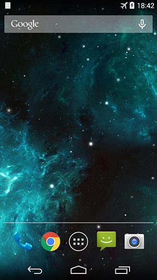 Galaxy nebula - ladda ner levande bakgrundsbilder till Android 1.5 mobiler.