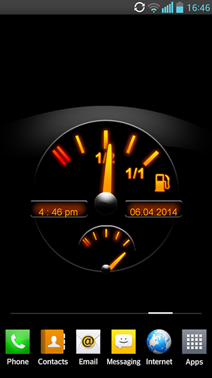 Gratis With clock live wallpaper för Android på surfplattan arbetsbordet: Gasoline.