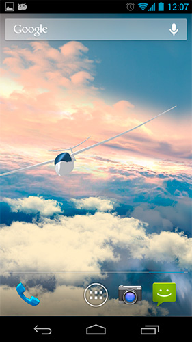 Gratis Landskap live wallpaper för Android på surfplattan arbetsbordet: Glider in the sky.