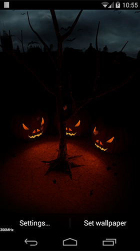 Ladda ner Halloween evening 3D - gratis live wallpaper för Android på skrivbordet.