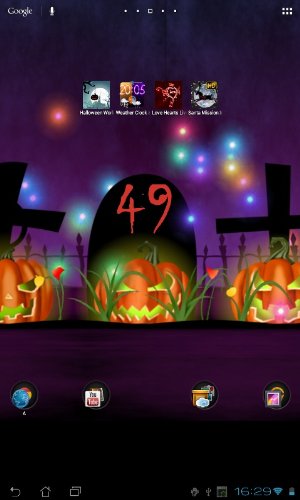 Halloween - ladda ner levande bakgrundsbilder till Android 2.0 mobiler.