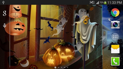 Halloween 2015 - ladda ner levande bakgrundsbilder till Android 2.3.4 mobiler.
