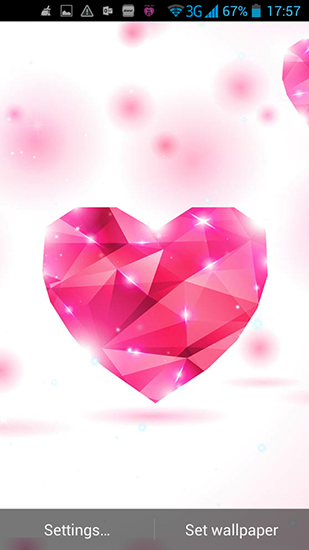 Gratis Vector live wallpaper för Android på surfplattan arbetsbordet: Hearts of love.
