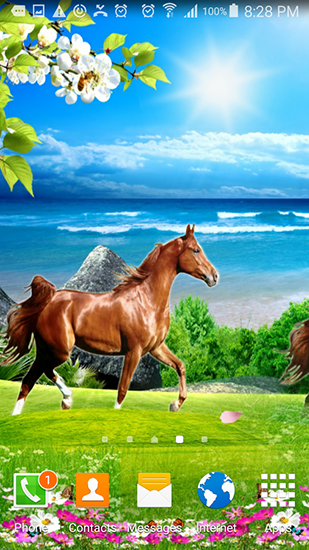 Gratis Landskap live wallpaper för Android på surfplattan arbetsbordet: Horses by Villehugh.