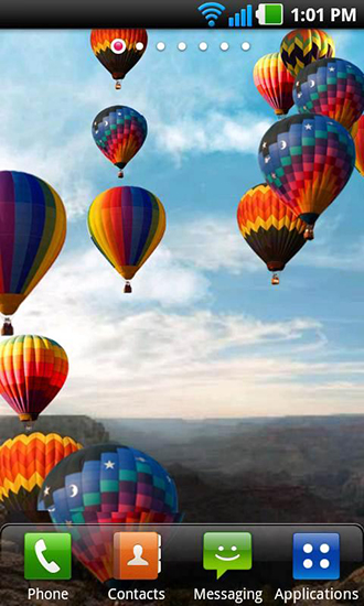 Hot air balloon - ladda ner levande bakgrundsbilder till Android 4.4.2 mobiler.