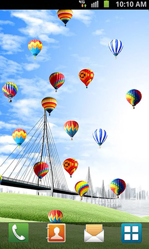 Gratis levande bakgrundsbilder Hot air balloon by Venkateshwara apps på Android-mobiler och surfplattor.